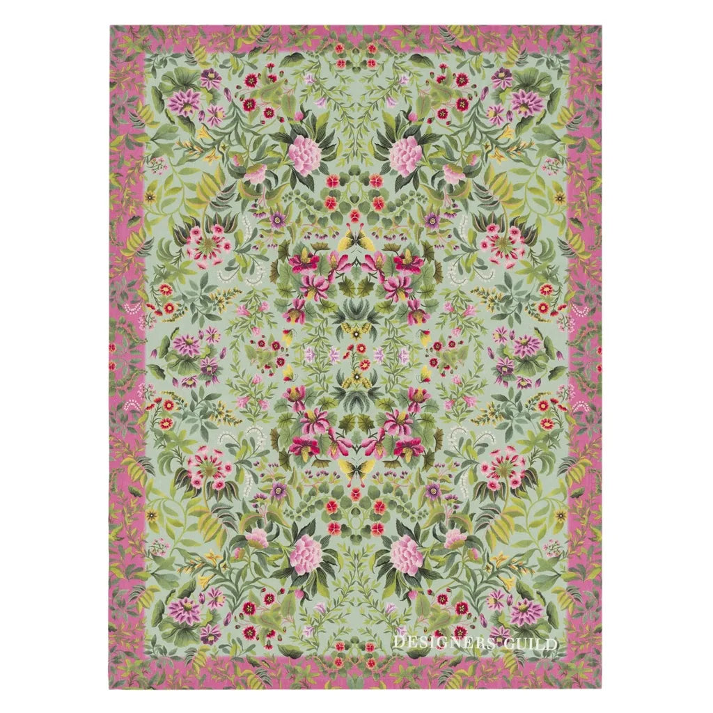 Plaid Ikebana Damask Aqua