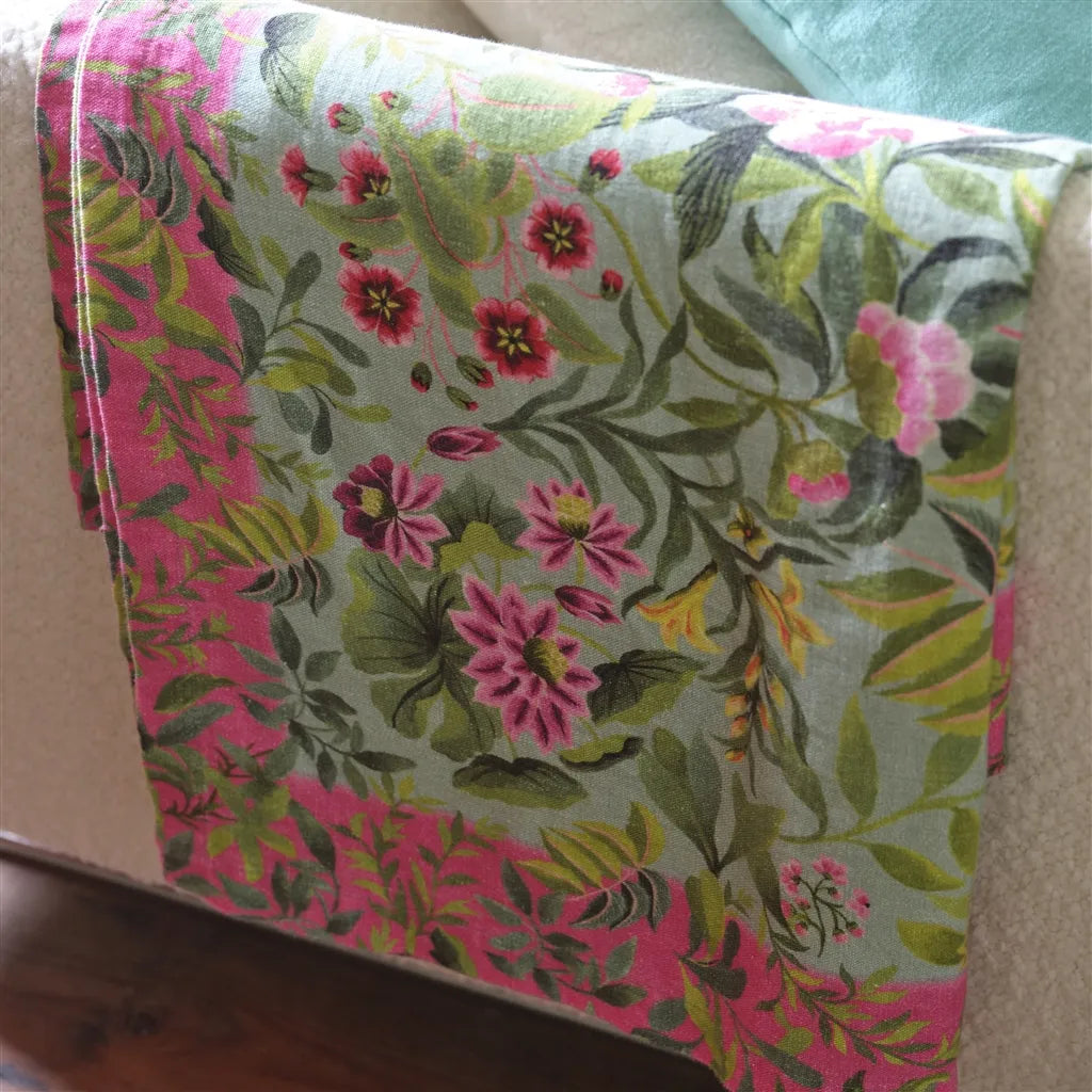 Plaid Ikebana Damask Aqua