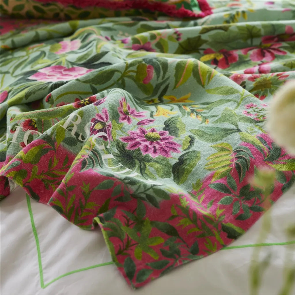 Plaid Ikebana Damask Aqua